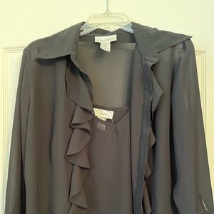 Black sheer 2 piece top